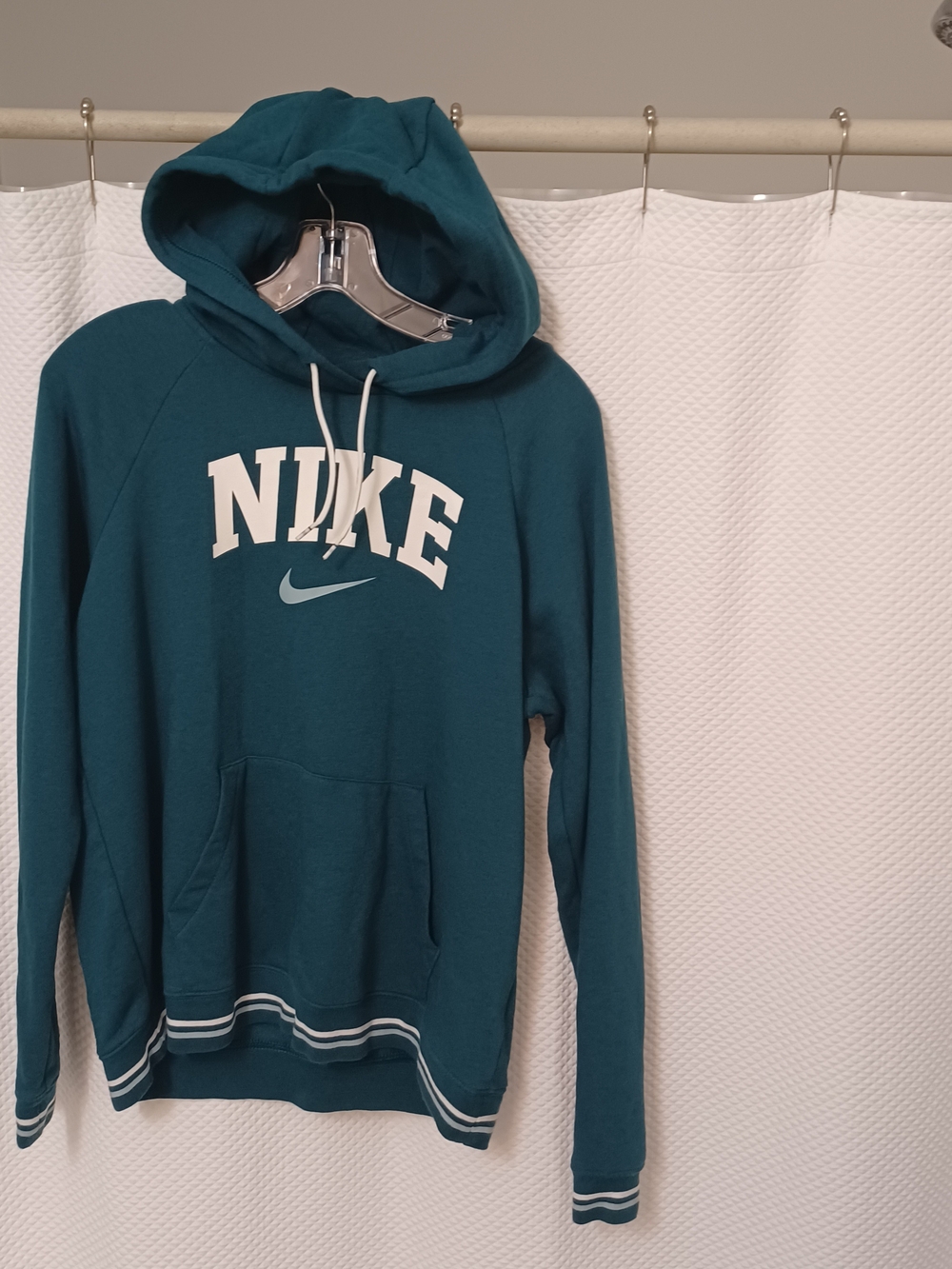 Nike Women’s Medium Green Oversized Varsity Pullover Hoodie EUC - Picture 6 of 13